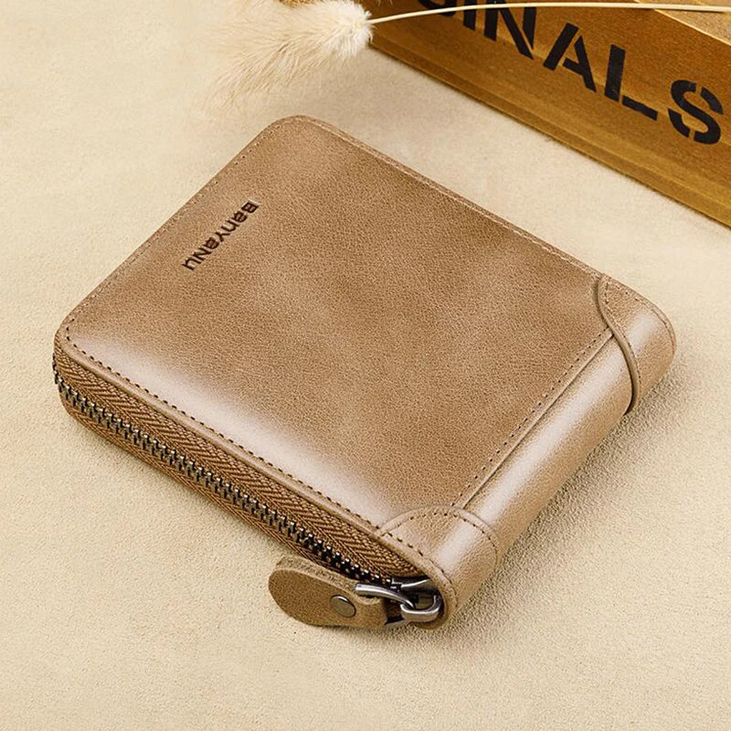 Portefeuille Business en cuir de vachette - Sécurité RFID & Style Vintage