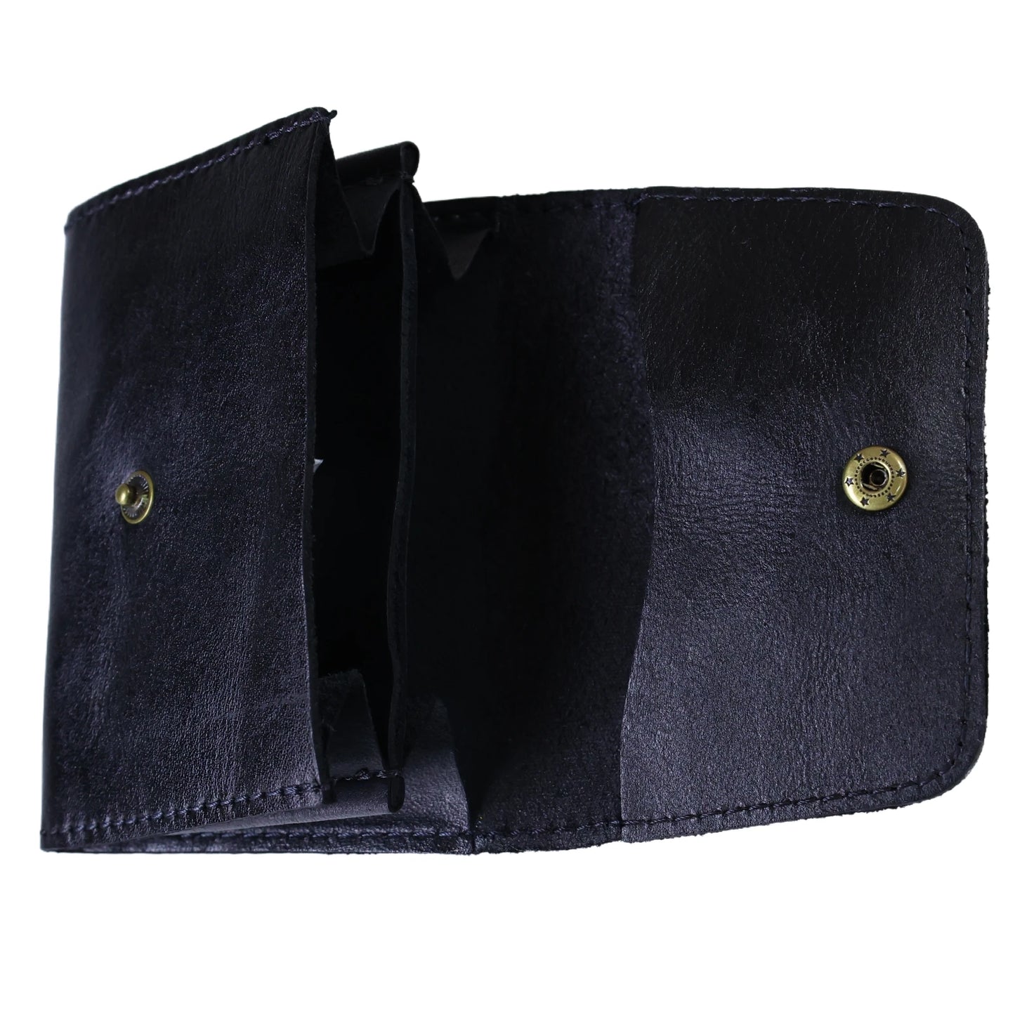 Portefeuille compact en cuir véritable vintage unisexe avec porte-cartes et porte-monnaie