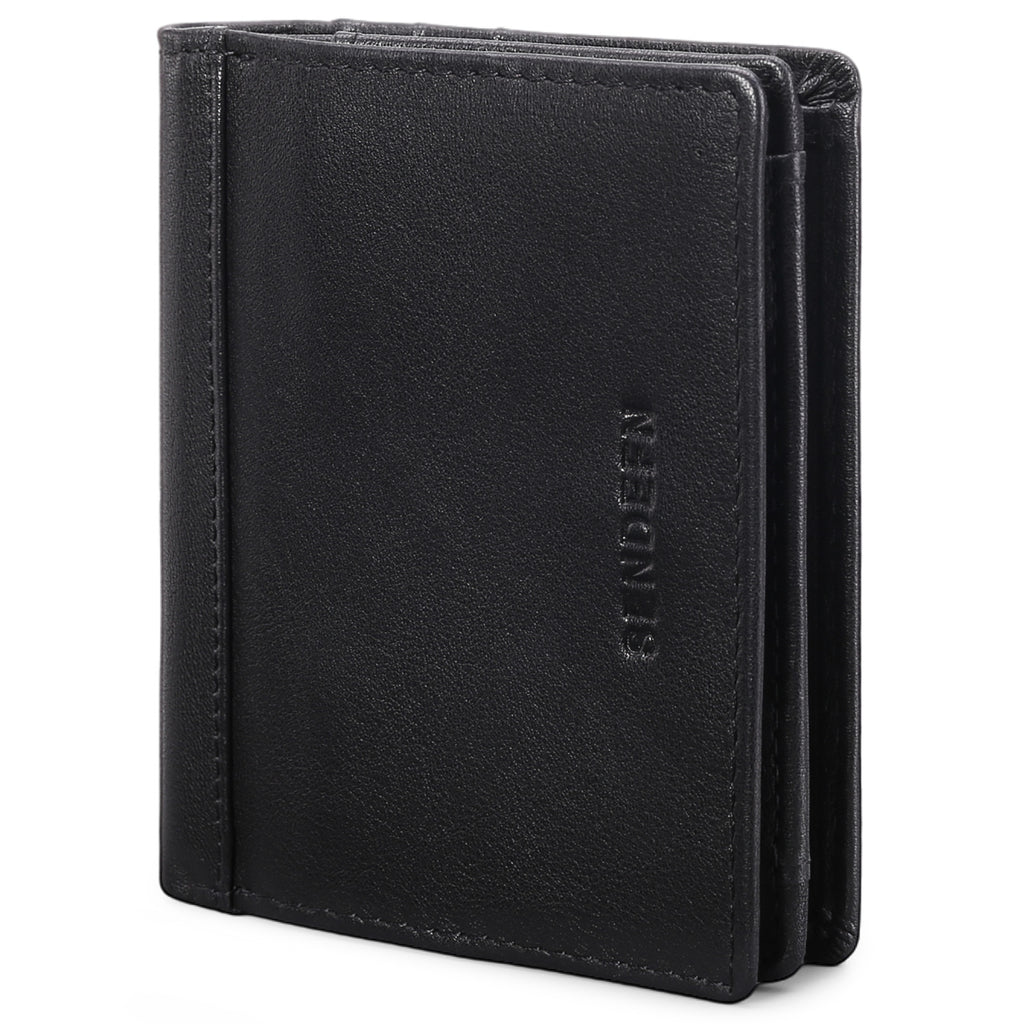 Portefeuille homme à quatorze fentes, doublure anti-RFID PU