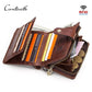 Portefeuille en cuir véritable Crazy Horse pour homme – Portefeuille avec porte-cartes, porte-monnaie et protection RFID, style vintage