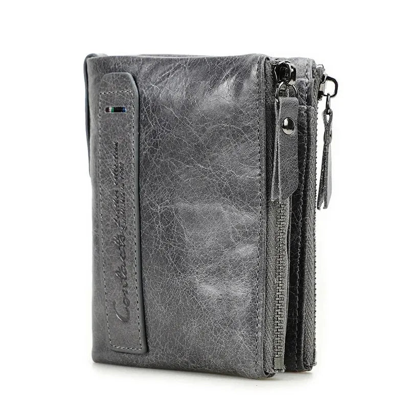 Portefeuille homme  en cuir de vachette Crazy Horse avec protection RFID