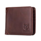 Portefeuille homme cuir véritable compact bifold RFID avec porte-cartes et photo