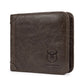 Portefeuille homme cuir véritable compact bifold RFID avec porte-cartes et photo