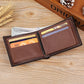 Portefeuille homme vintage en cuir PU souple et porte-cartes compact