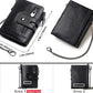 Portefeuille homme cuir véritable RFID avec chaîne zippé compact personnalisable