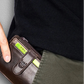 Porte-cartes homme en cuir véritable RFID avec zip et rabat compact