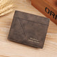 Portefeuille homme vintage en cuir PU souple et porte-cartes compact