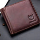 Portefeuille homme cuir véritable compact bifold RFID avec porte-cartes et photo