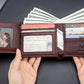 Portefeuille homme cuir véritable compact bifold RFID avec porte-cartes et photo
