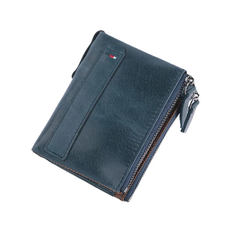 Portefeuille  en cuir de vachette 100% véritable - Style Vintage & Haute Sécurité