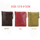 Portefeuille homme en cuir véritable avec double zip et porte-cartes sécurisé compact