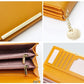 Portefeuille long femme en cuir PU grande capacité avec fermeture zippée et compartiments multiples
