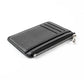 Porte-cartes slim zippé en simili cuir avec compartiments pour femme et homme