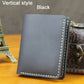 Portefeuille en cuir véritable pour homme – Portefeuille court fait main, style vintage, avec porte-cartes et porte-monnaie