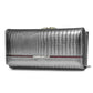 Portefeuille long en cuir de vachette effet alligator pour femme