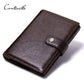 Portefeuille en Cuir Véritable | Design à Fermeture Hasp avec Porte-Passport et Compartiments Multiples