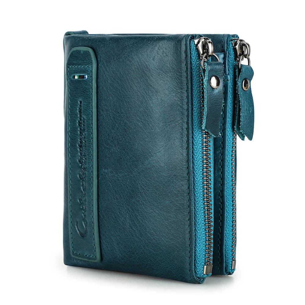 Portefeuille homme  en cuir de vachette Crazy Horse avec protection RFID