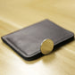 Portefeuille homme en cuir véritable compact et fin avec porte-cartes et compartiment billets
