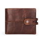 Portefeuille homme cuir véritable crazy horse RFID avec zip et bouton pression