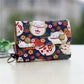 Portefeuille tissu pliable unisexe en toile avec motifs japonais et fermeture pression