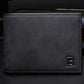 Portefeuille homme compact en cuir PU avec porte-cartes, porte-monnaie zippé et clip billets