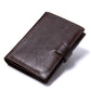 Portefeuille organisateur en cuir de vachette véritable pour homme