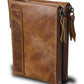 Portefeuille femme en cuir véritable vintage avec protection RFID