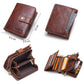Portefeuille en cuir véritable Crazy Horse pour homme – Portefeuille avec porte-cartes, porte-monnaie et protection RFID, style vintage