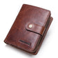 Portefeuille en cuir véritable Crazy Horse pour homme – Portefeuille avec porte-cartes, porte-monnaie et protection RFID, style vintage