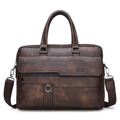 Mallette business  en cuir refendu pour homme - sacoche ordinateur 13,3
