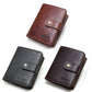 Portefeuille en cuir véritable Crazy Horse pour homme – Portefeuille avec porte-cartes, porte-monnaie et protection RFID, style vintage