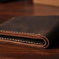 Portefeuille en cuir véritable pour homme – Portefeuille court fait main, style vintage, avec porte-cartes et porte-monnaie