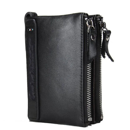 Portefeuille homme  en cuir de vachette Crazy Horse avec protection RFID