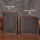 Portefeuille en cuir véritable pour homme – Portefeuille court fait main, style vintage, avec porte-cartes et porte-monnaie