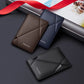 Portefeuille Vertical Ultra-Mince en Cuir - Porte-Cartes & Permis Multifonction
