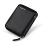 Portefeuille cuir véritable compact zippé porte-cartes multifonction unisexe
