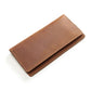 Portefeuille long ultra mince en cuir Crazy Horse avec porte-chéquier