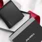 Portefeuille homme en cuir véritable compact avec porte-cartes et compartiments élégants