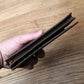 Portefeuille long homme en cuir véritable vintage avec porte-cartes et compartiment téléphone