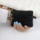 Porte-monnaie multi-compartiments en cuir PU avec porte-clés – Petit format compact
