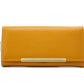 Portefeuille long femme en cuir PU grande capacité avec fermeture zippée et compartiments multiples