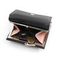 Portefeuille femme compact avec fermoir rétro et petit cœur doré