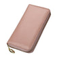 Portefeuille long femme en cuir véritable avec zip grande capacité porte-cartes et téléphone