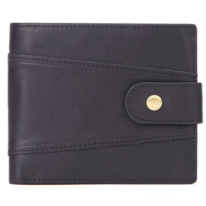 Portefeuille homme cuir véritable vintage avec zip RFID et porte-cartes multifonction