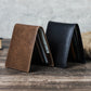 Portefeuille slim en cuir véritable pour homme - format mini