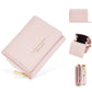 Portefeuille femme compact en cuir PU avec double compartiment