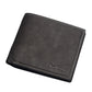 Portefeuille court pour homme en cuir PU souple et minimaliste