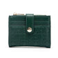 Petit portefeuille femme en cuir pu avec fermeture éclair et hasp sécurisé