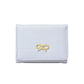 Portefeuille compact à nœud doré et triple volet pour fille