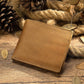 Portefeuille homme cuir véritable bifold vintage avec porte-cartes et clip à billets compact